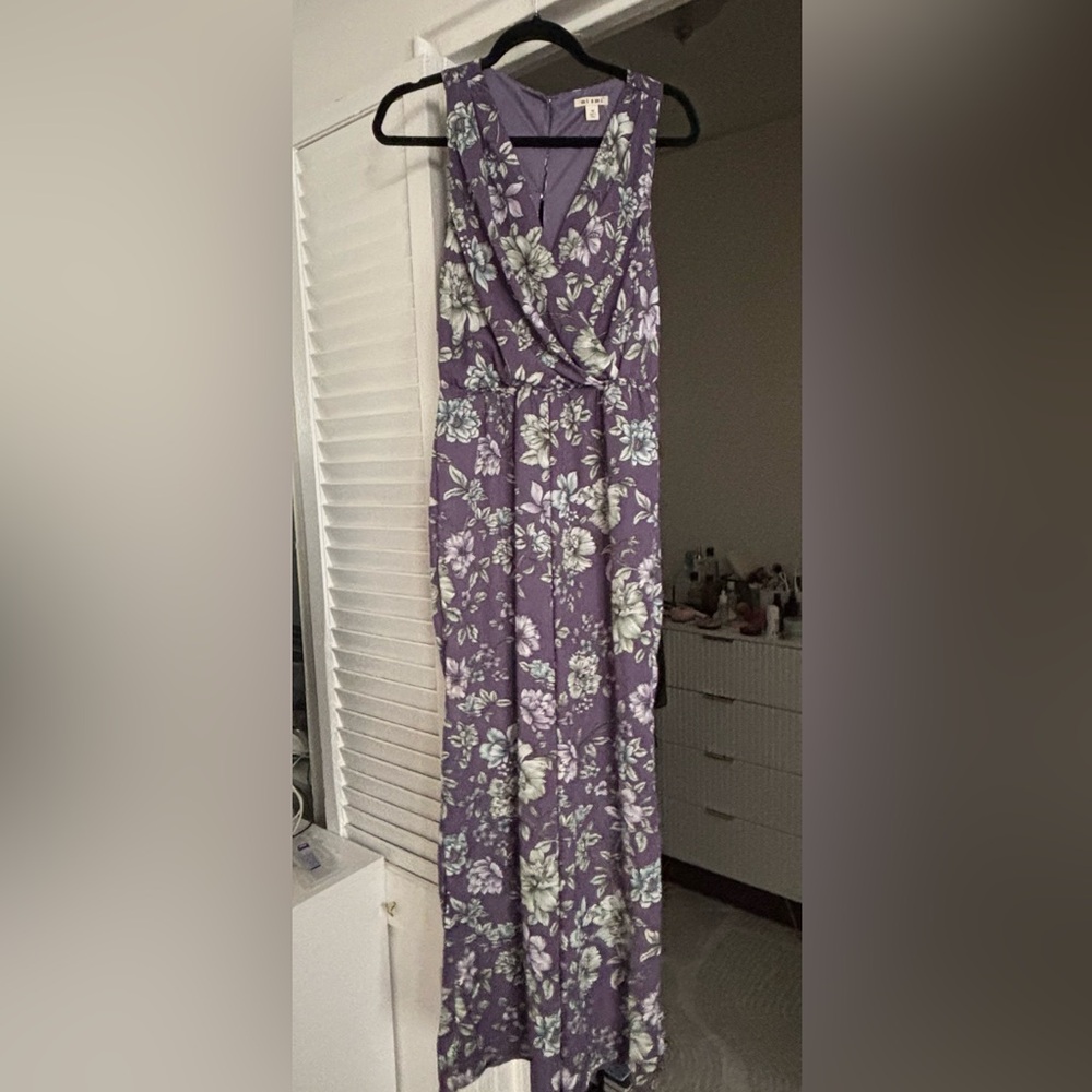 Floral lavender jumpsuit